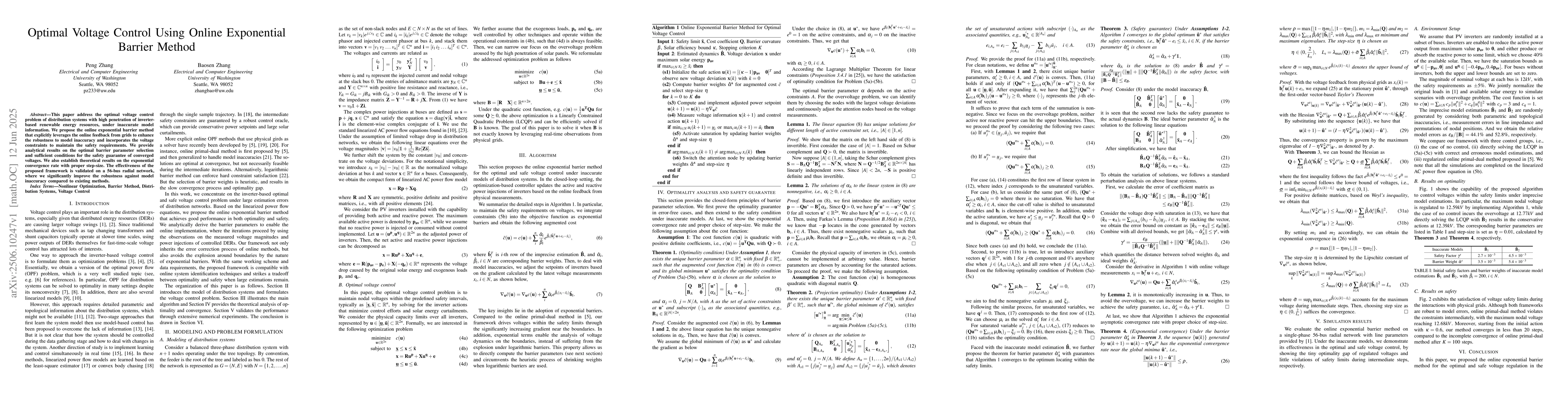 Thumbnail for Optimal Voltage Control Using Online Exponential Barrier Method