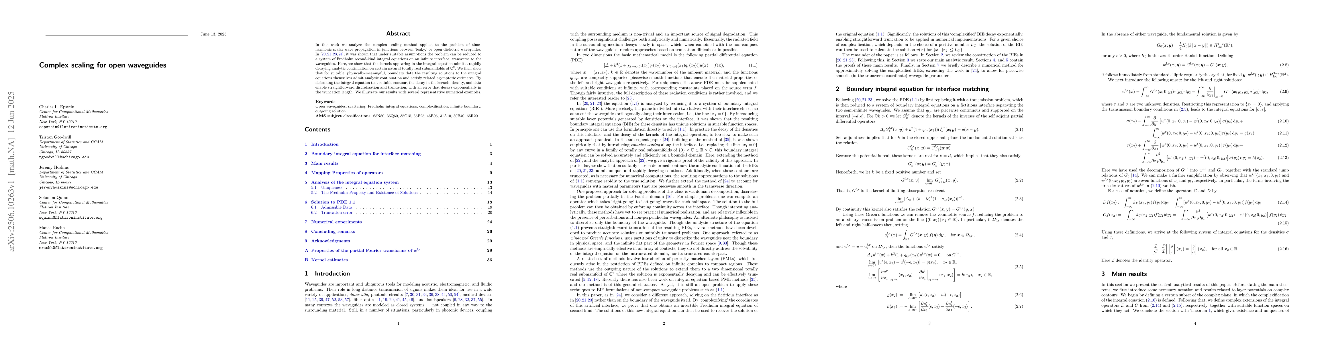 Thumbnail for Complex scaling for open waveguides