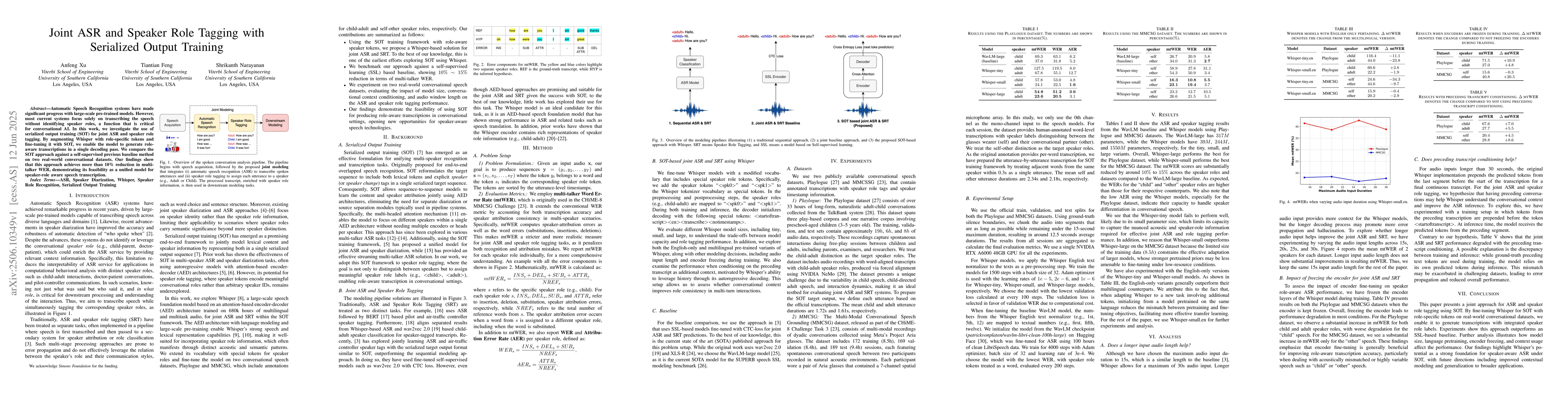 Thumbnail for Joint ASR and Speaker Role Tagging with Serialized Output Training