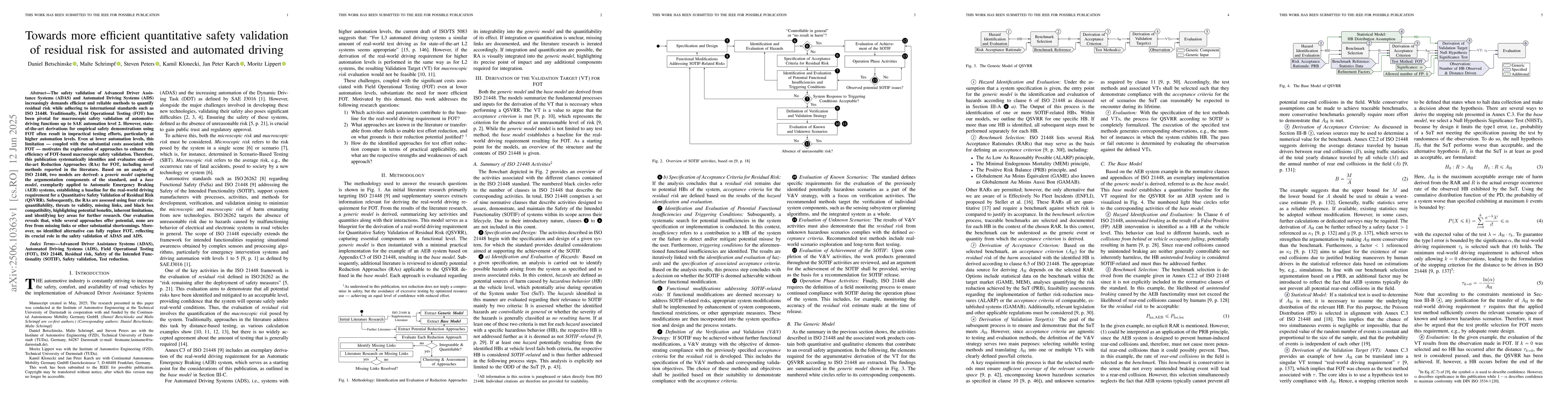 Thumbnail for Towards more efficient quantitative safety validation of residual risk
  for assisted and automated driving