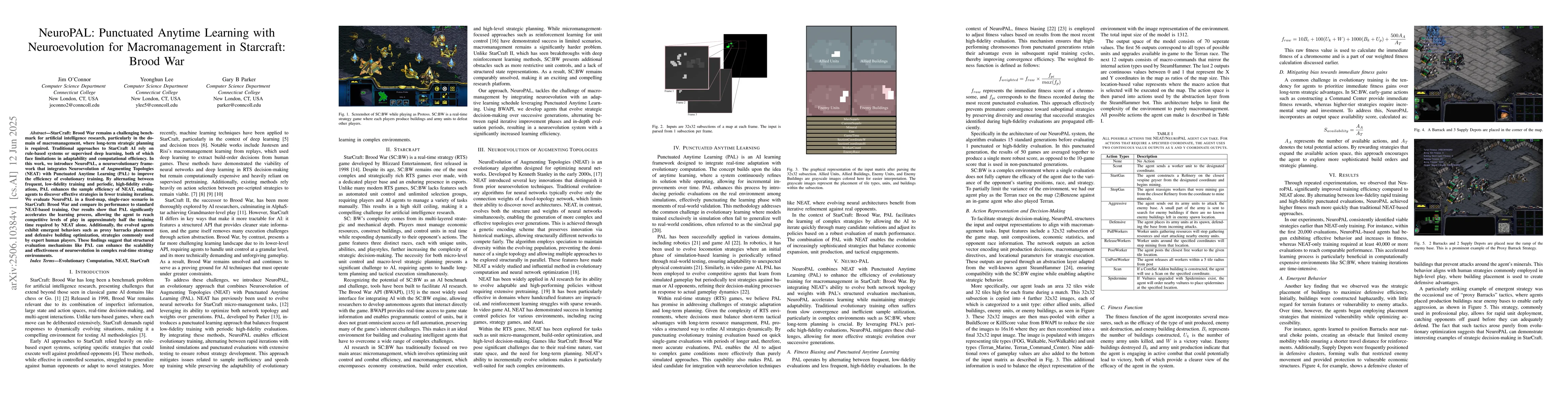 Thumbnail for NeuroPAL: Punctuated Anytime Learning with Neuroevolution for
  Macromanagement in Starcraft: Brood War