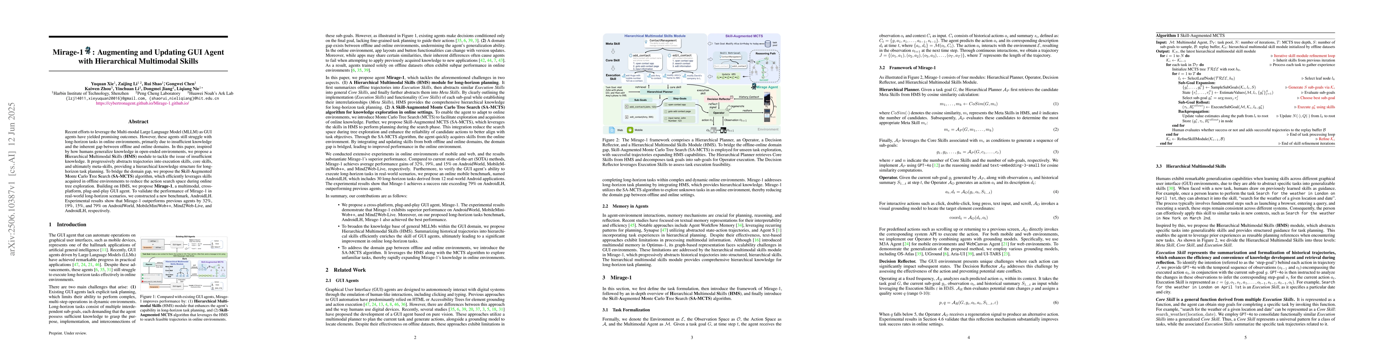 Thumbnail for Mirage-1: Augmenting and Updating GUI Agent with Hierarchical Multimodal
  Skills