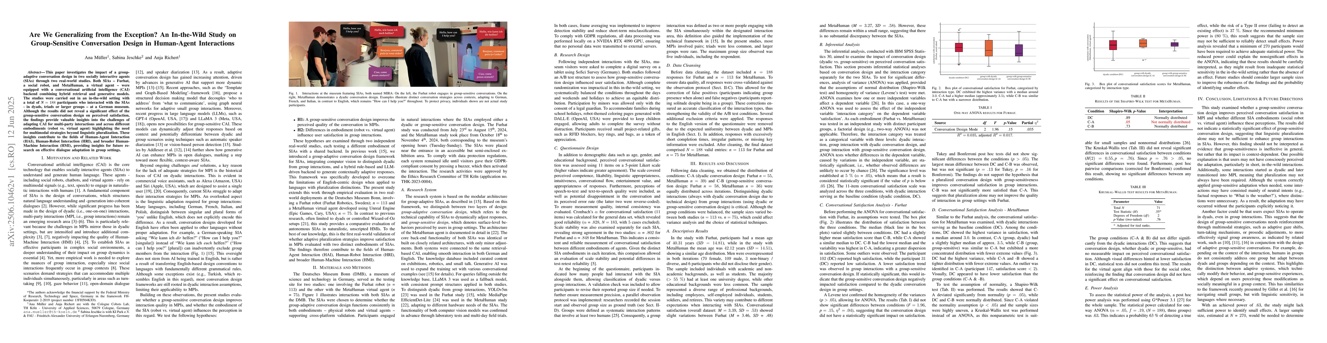 Thumbnail for Are We Generalizing from the Exception? An In-the-Wild Study on
  Group-Sensitive Conversation Design in Human-Agent Interactions