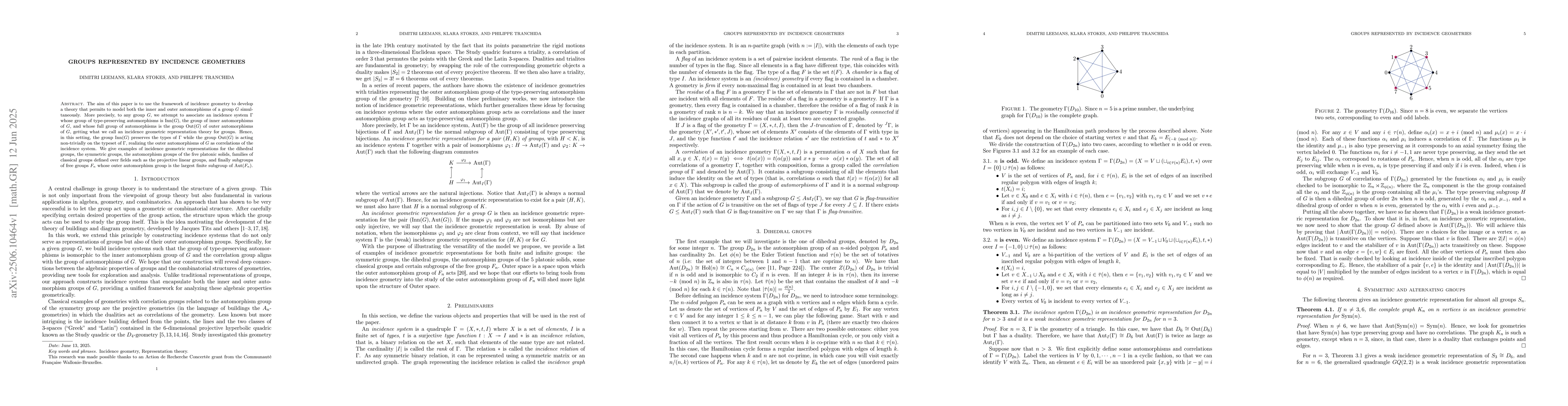 Thumbnail for Groups represented by incidence geometries