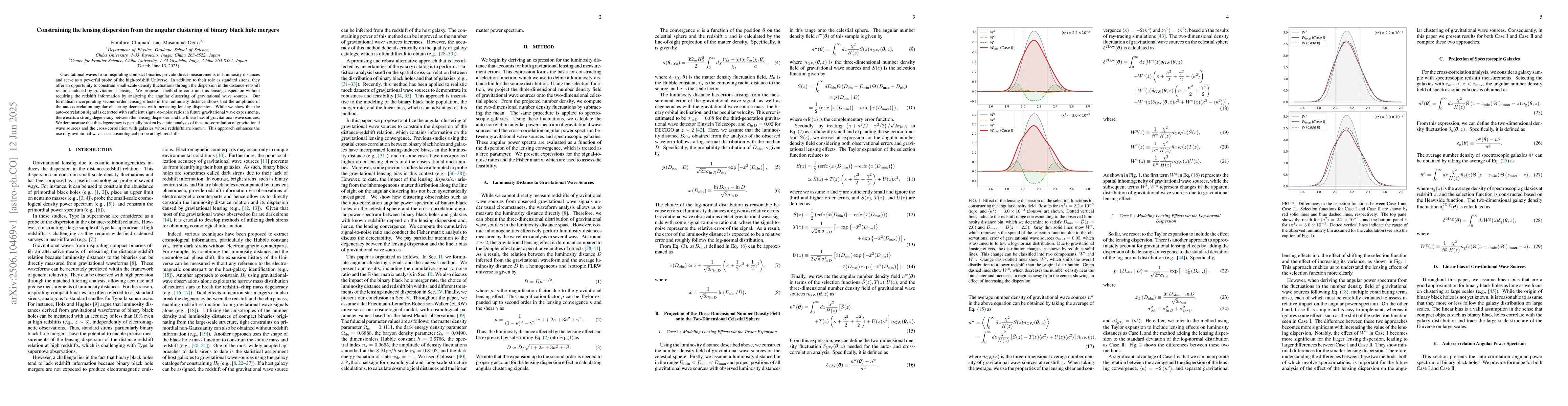 Thumbnail for Constraining the lensing dispersion from the angular clustering of
  binary black hole mergers