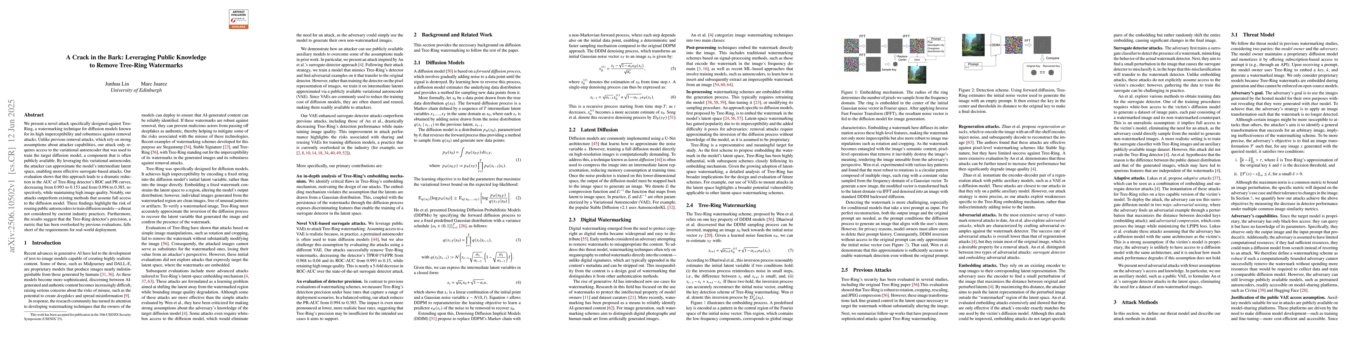 Thumbnail for A Crack in the Bark: Leveraging Public Knowledge to Remove Tree-Ring
  Watermarks