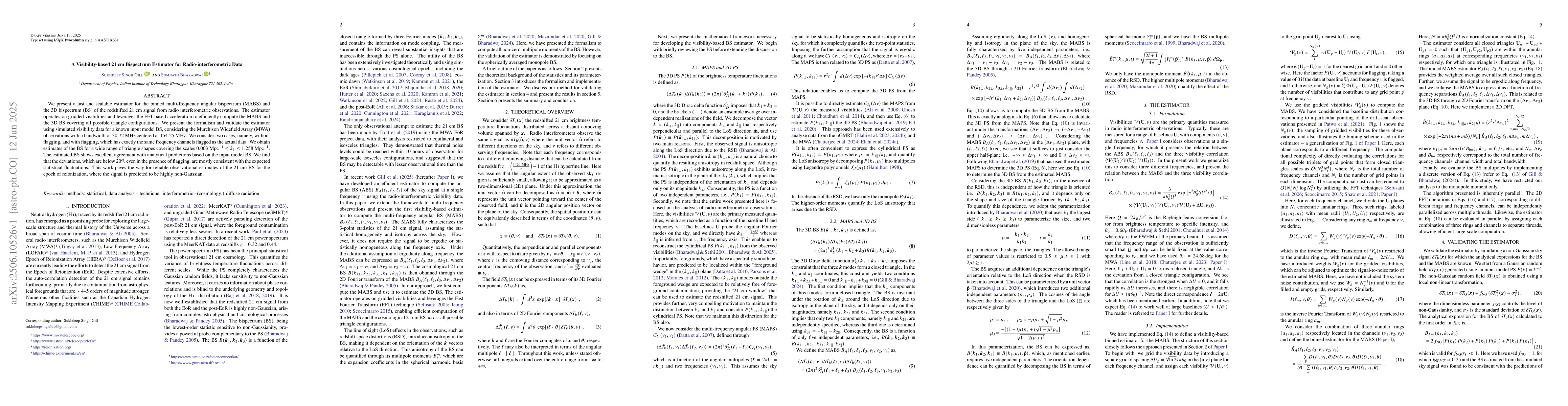 Thumbnail for A Visibility-based 21 cm Bispectrum Estimator for Radio-interferometric
  Data