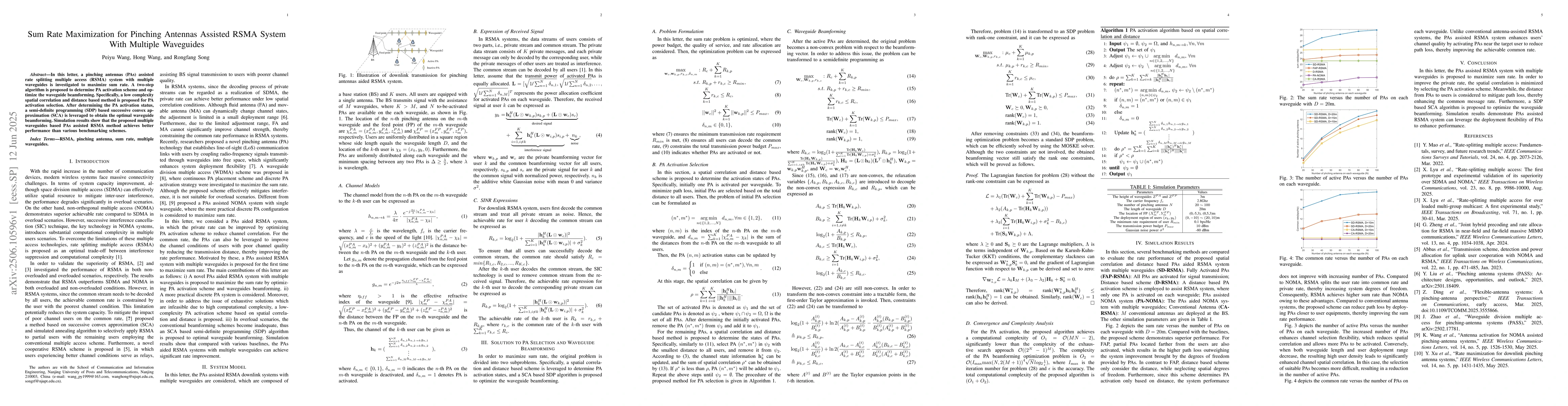 Thumbnail for Sum Rate Maximization for Pinching Antennas Assisted RSMA System With
  Multiple Waveguides
