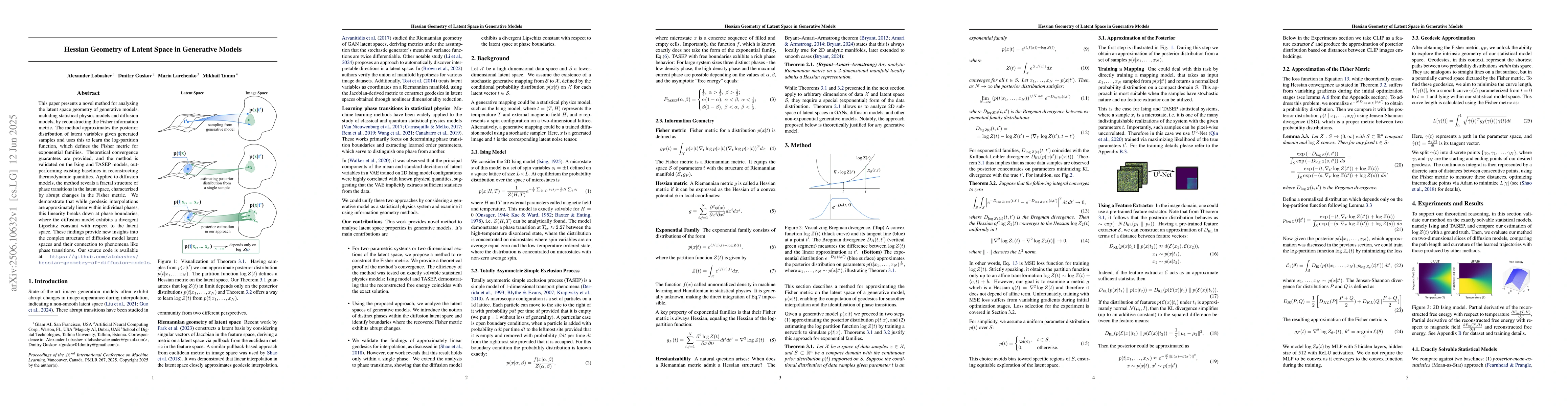 Thumbnail for Hessian Geometry of Latent Space in Generative Models