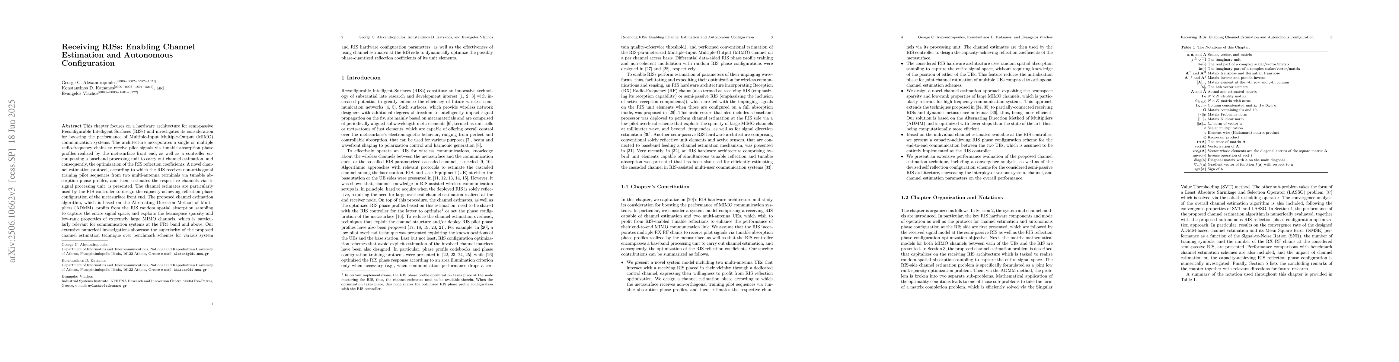 Thumbnail for Receiving RISs: Enabling Channel Estimation and Autonomous Configuration