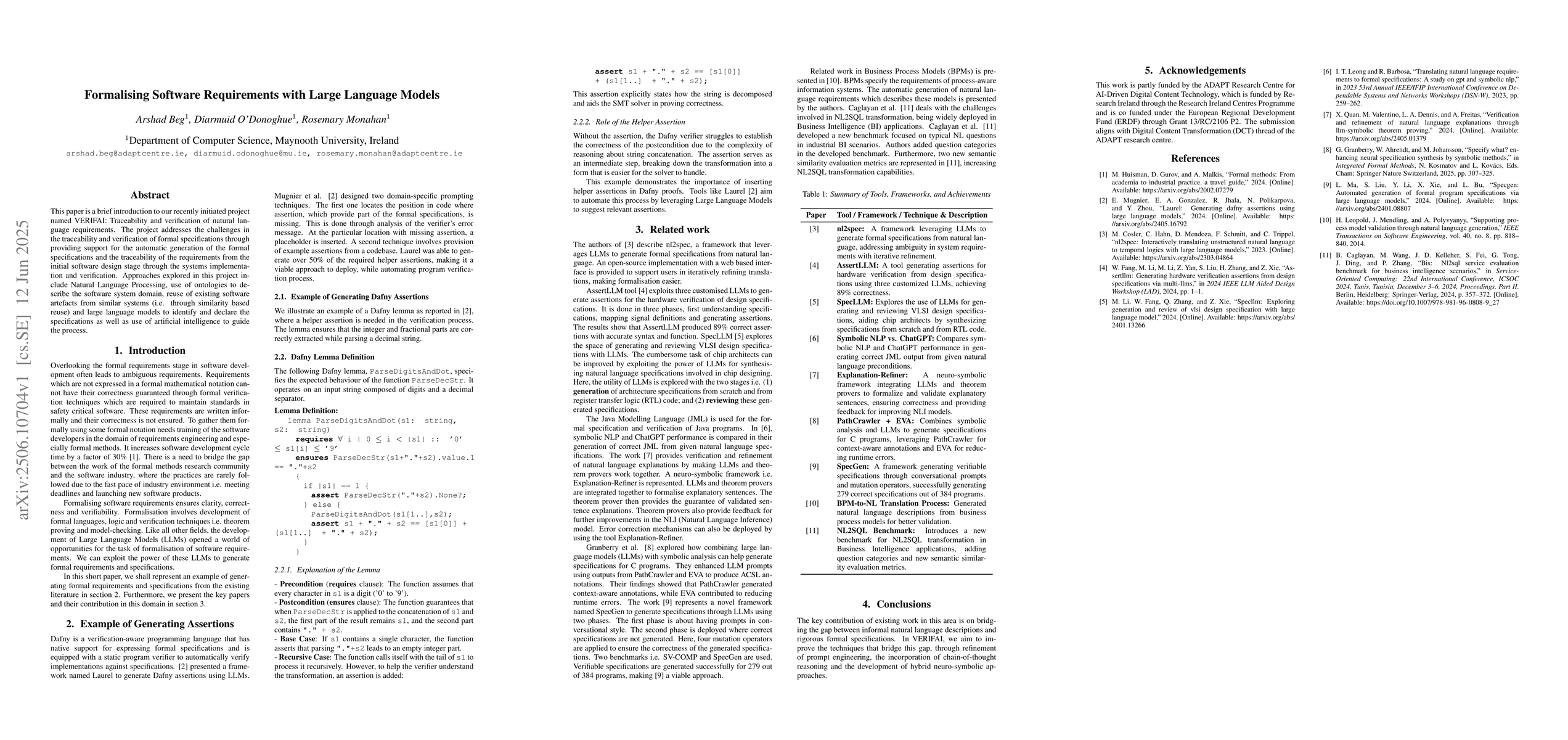 Thumbnail for Formalising Software Requirements using Large Language Models