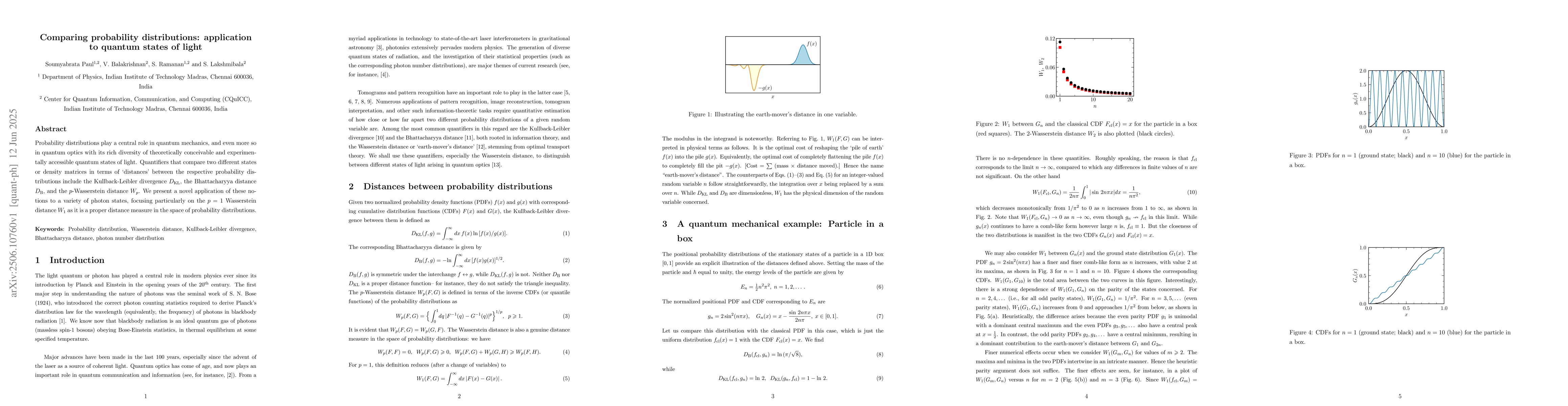 Thumbnail for Comparing probability distributions: application to quantum states of
  light