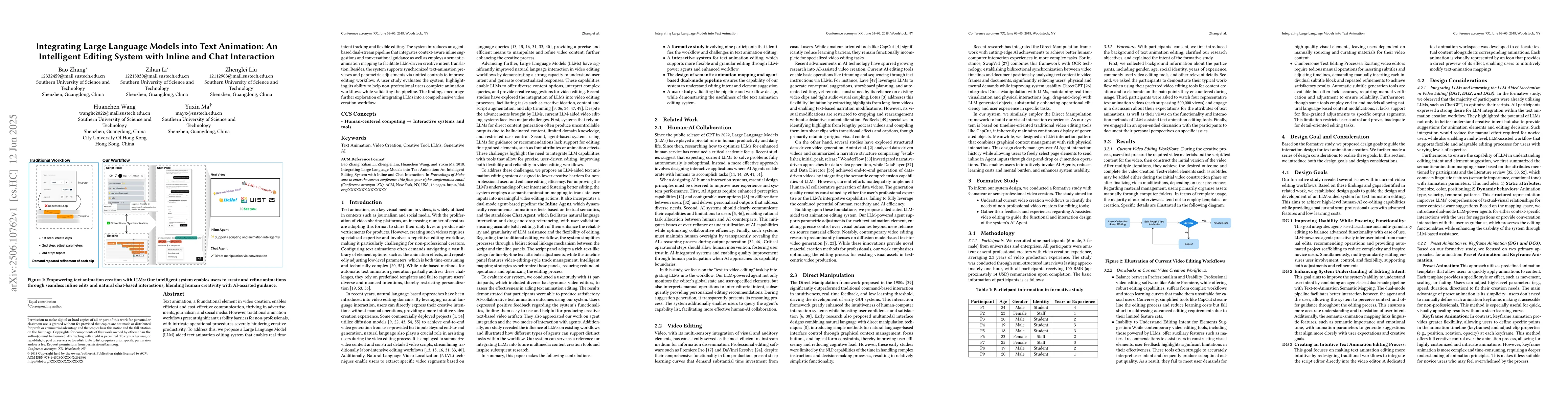 Thumbnail for Integrating Large Language Models into Text Animation: An Intelligent
  Editing System with Inline and Chat Interaction