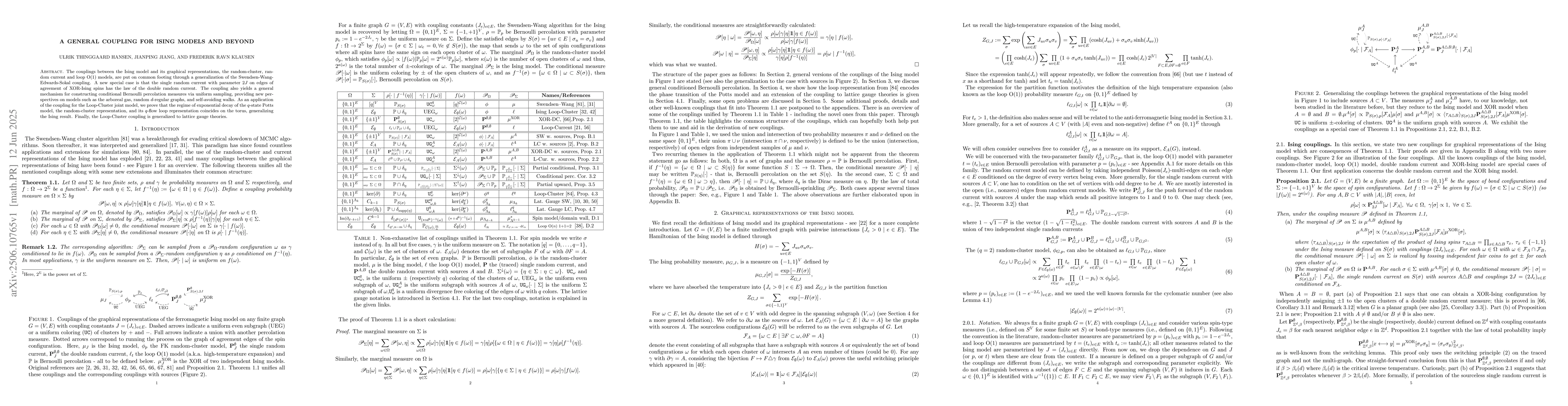 Thumbnail for A General Coupling for Ising Models and Beyond