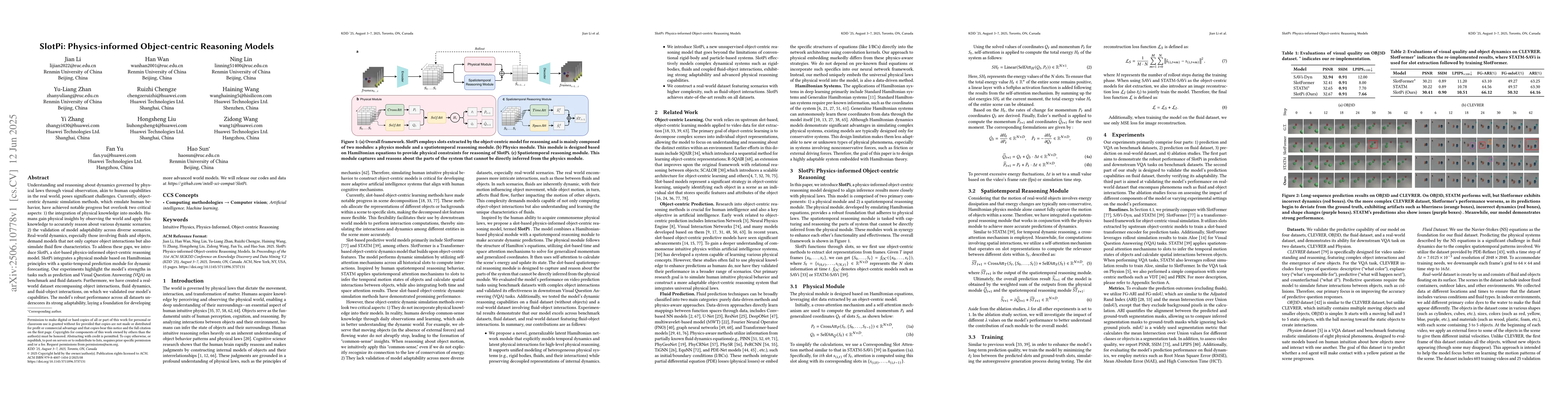 Thumbnail for SlotPi: Physics-informed Object-centric Reasoning Models