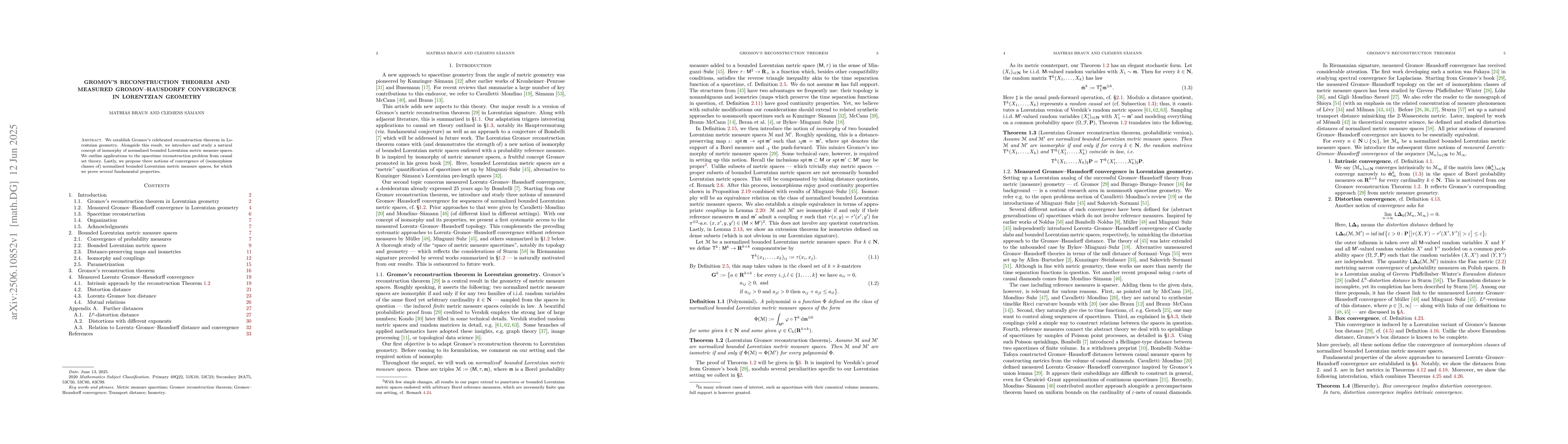 Thumbnail for Gromov's reconstruction theorem and measured Gromov-Hausdorff
  convergence in Lorentzian geometry