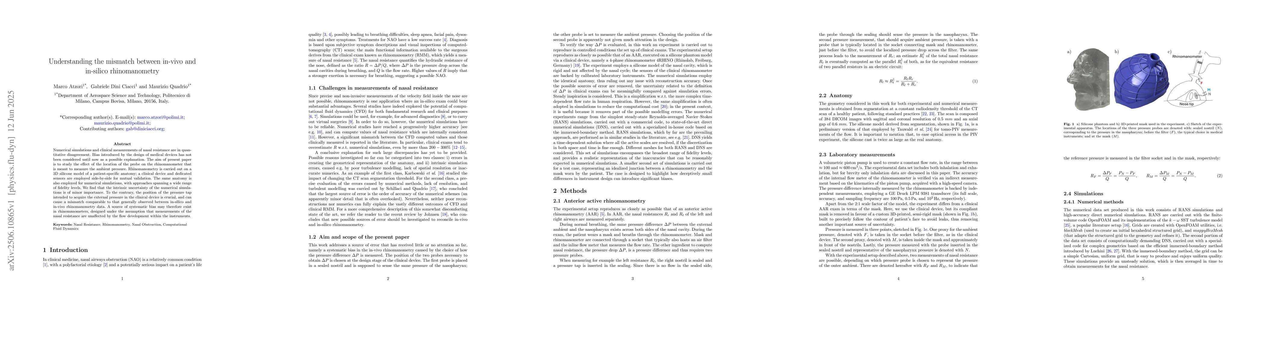 Thumbnail for Understanding the mismatch between in-vivo and in-silico rhinomanometry