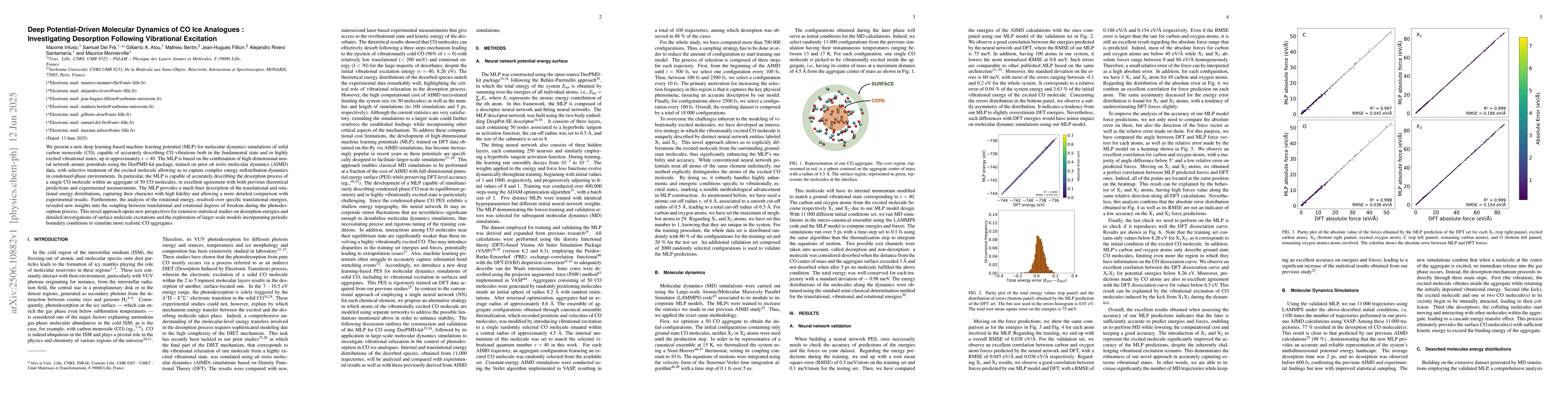 Thumbnail for Deep Potential-Driven Molecular Dynamics of CO Ice Analogues:
  Investigating Desorption Following Vibrational Excitation