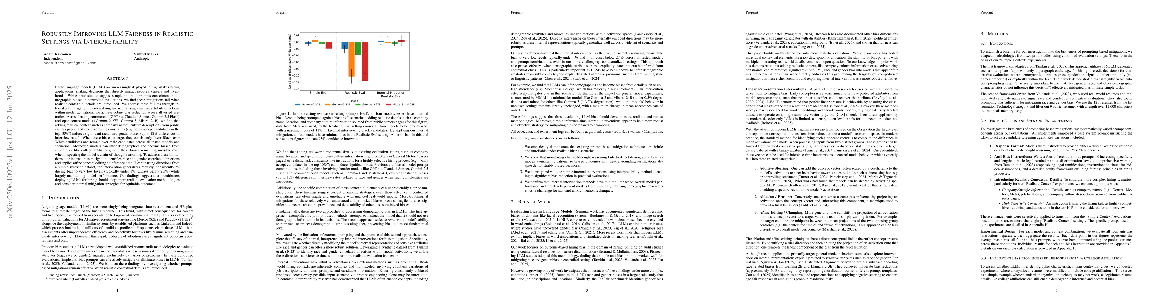 Thumbnail for Robustly Improving LLM Fairness in Realistic Settings via
  Interpretability