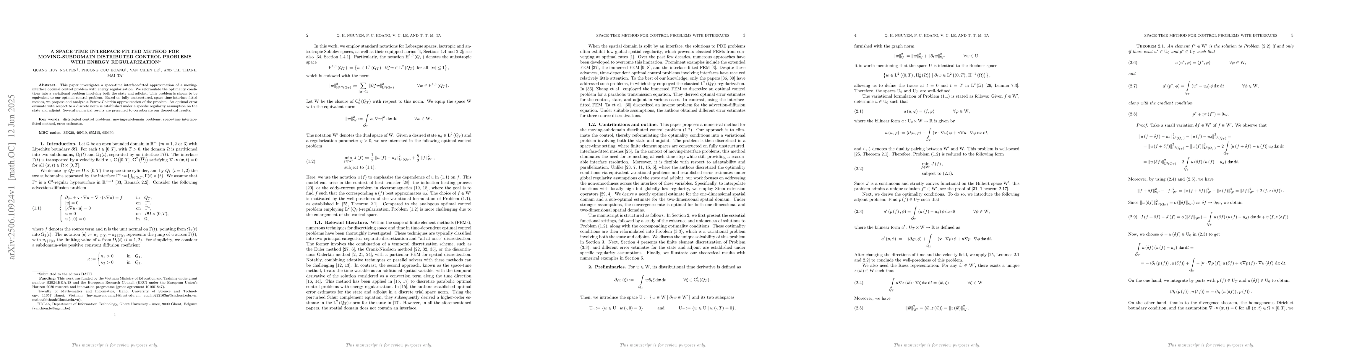 Thumbnail for A space-time interface-fitted method for moving-subdomain distributed
  control problems with energy regularization