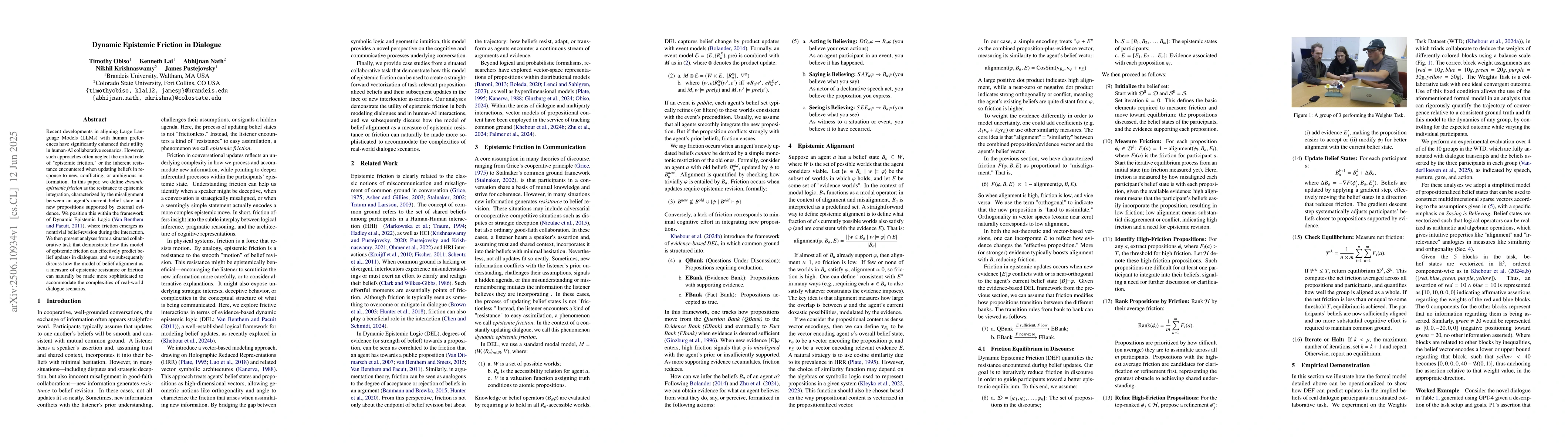 Thumbnail for Dynamic Epistemic Friction in Dialogue