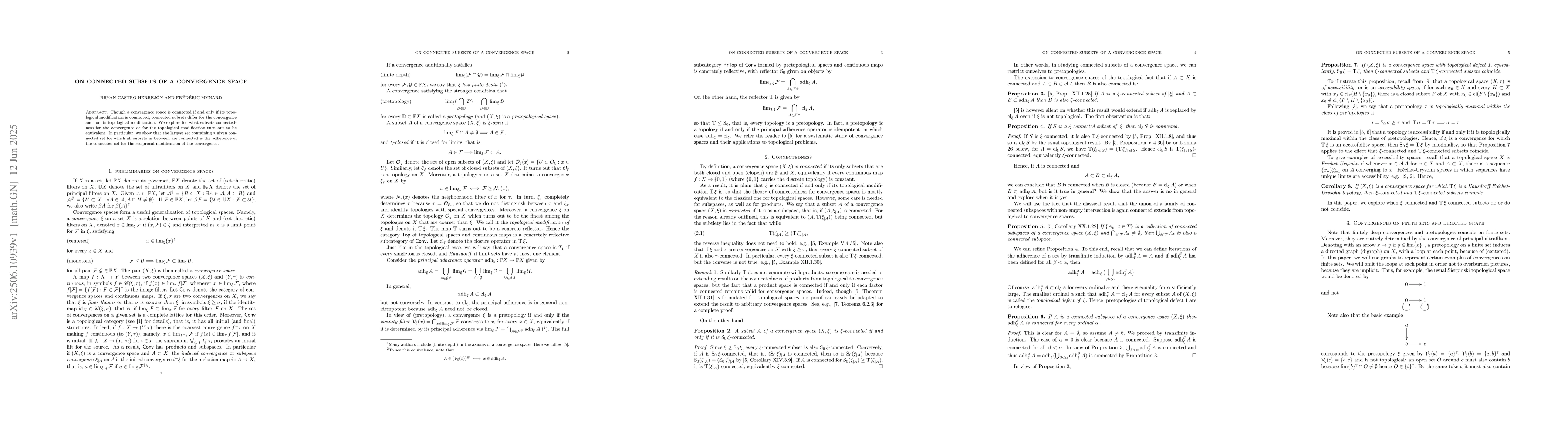 Thumbnail for On connected subsets of a convergence space