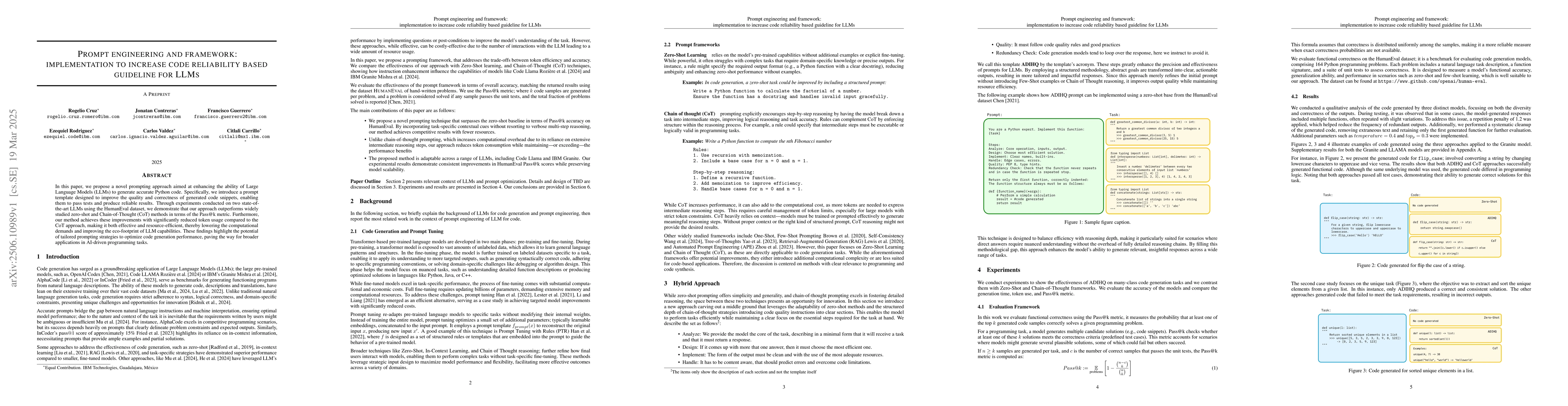 Thumbnail for Prompt engineering and framework: implementation to increase code
  reliability based guideline for LLMs
