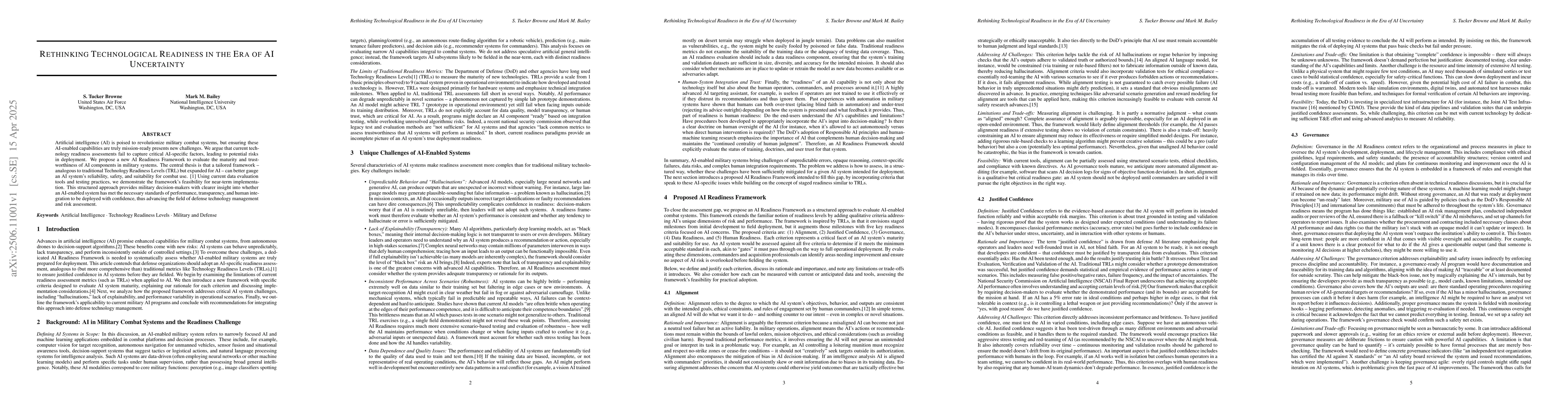 Thumbnail for Rethinking Technological Readiness in the Era of AI Uncertainty