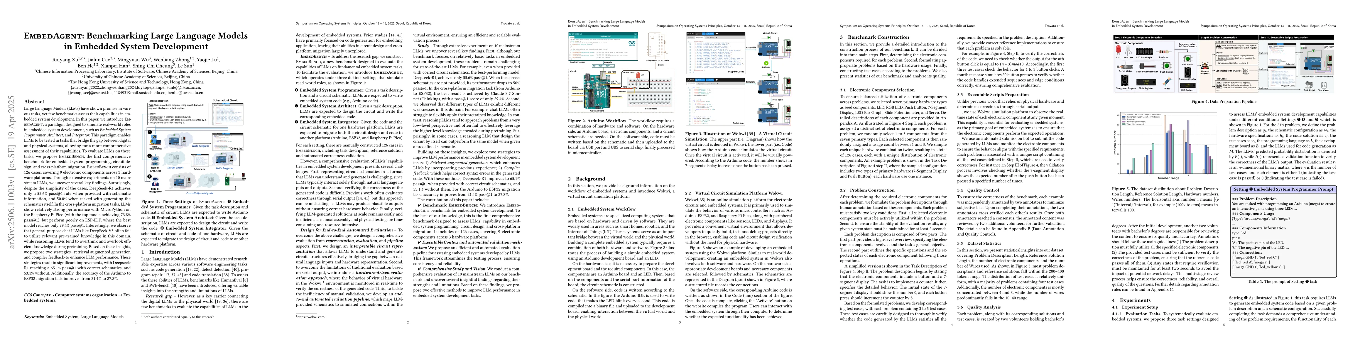 Thumbnail for EmbedAgent: Benchmarking Large Language Models in Embedded System
  Development