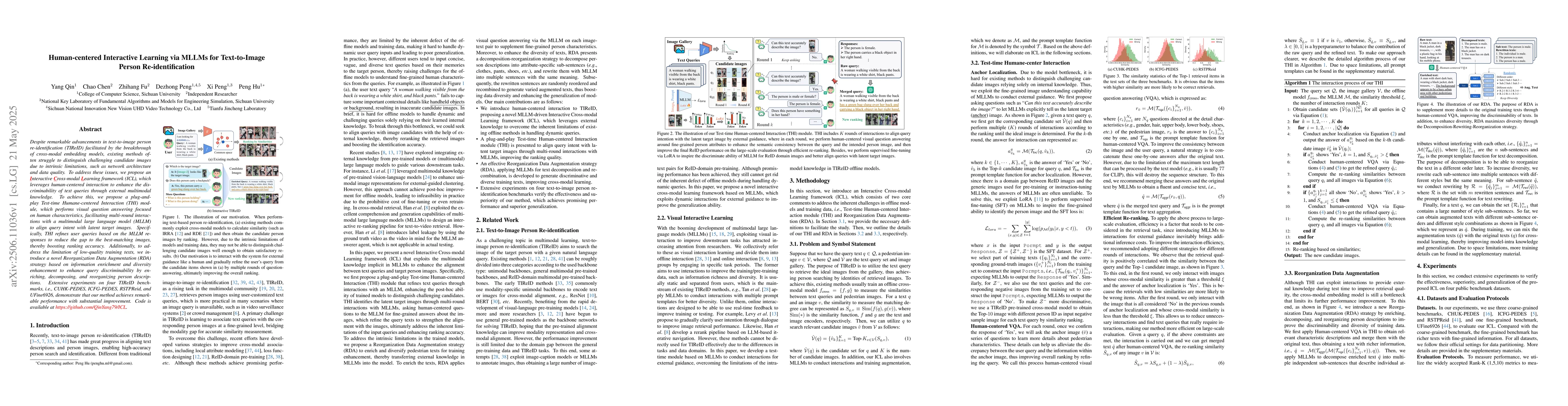 Thumbnail for Human-centered Interactive Learning via MLLMs for Text-to-Image Person
  Re-identification