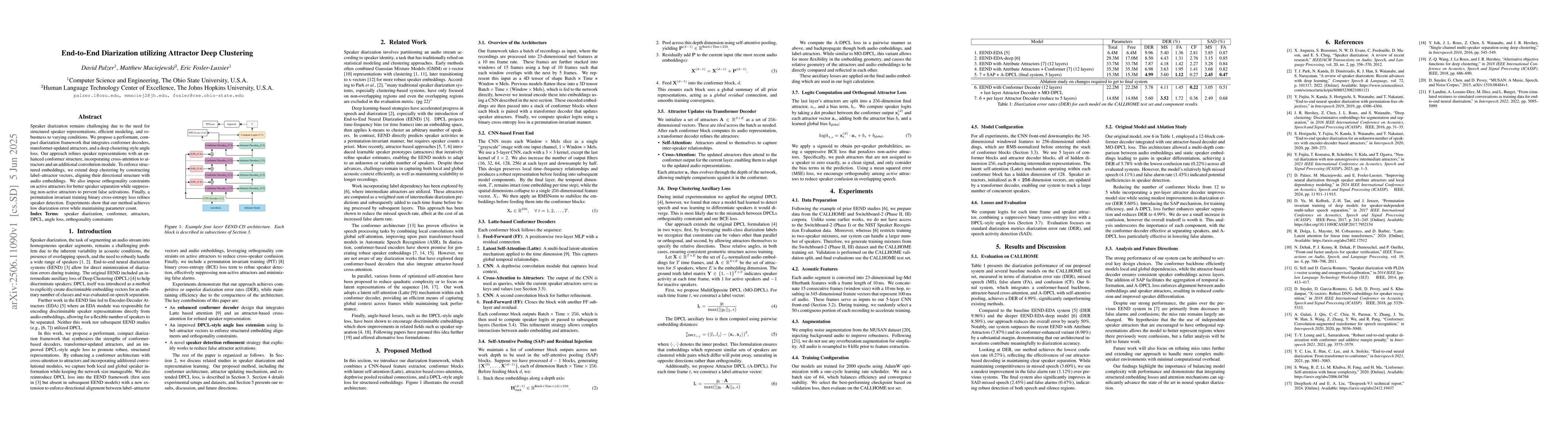 Thumbnail for End-to-End Diarization utilizing Attractor Deep Clustering