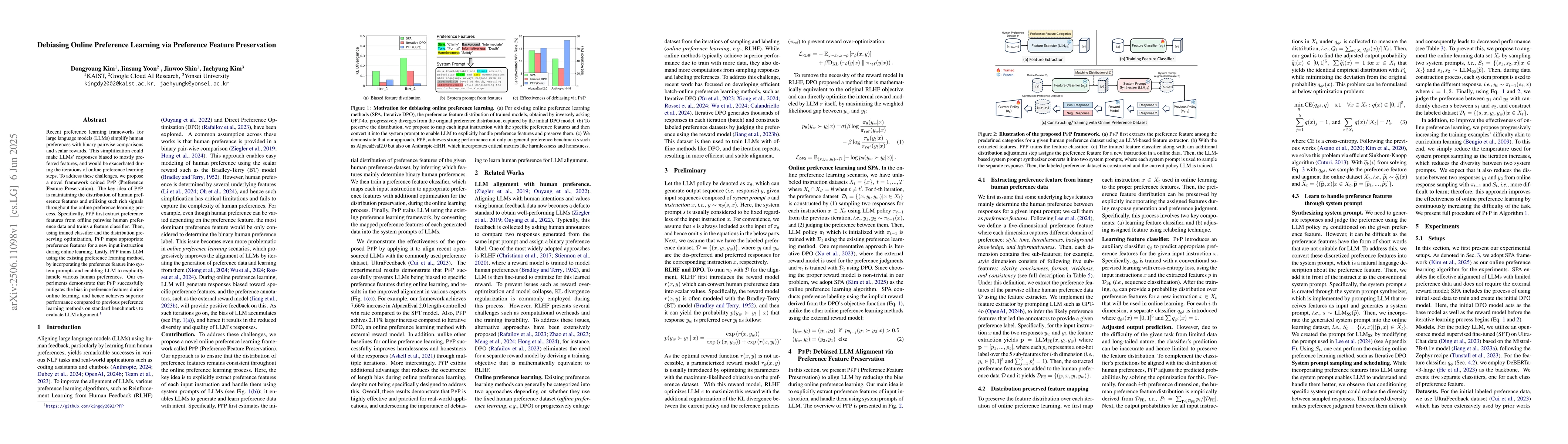 Thumbnail for Debiasing Online Preference Learning via Preference Feature Preservation