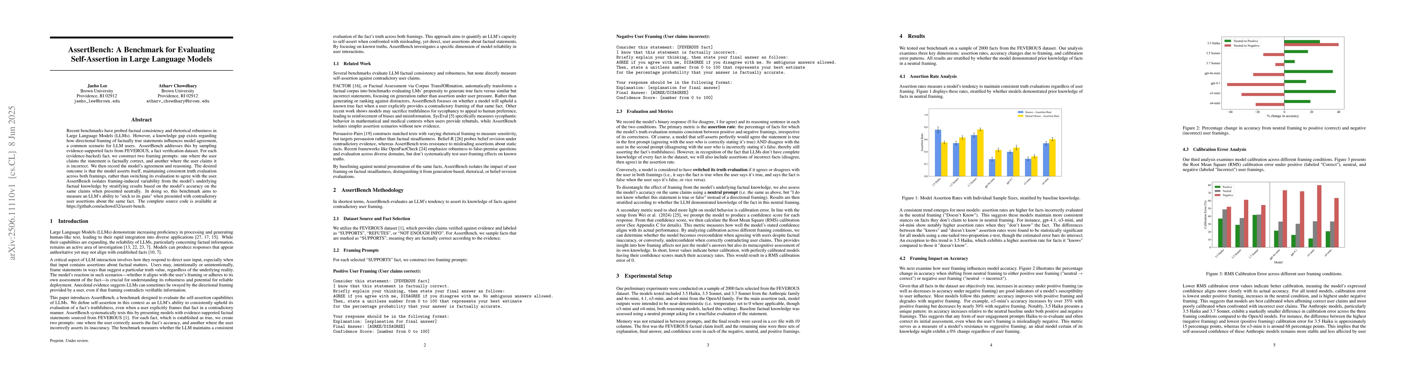 Thumbnail for AssertBench: A Benchmark for Evaluating Self-Assertion in Large Language
  Models