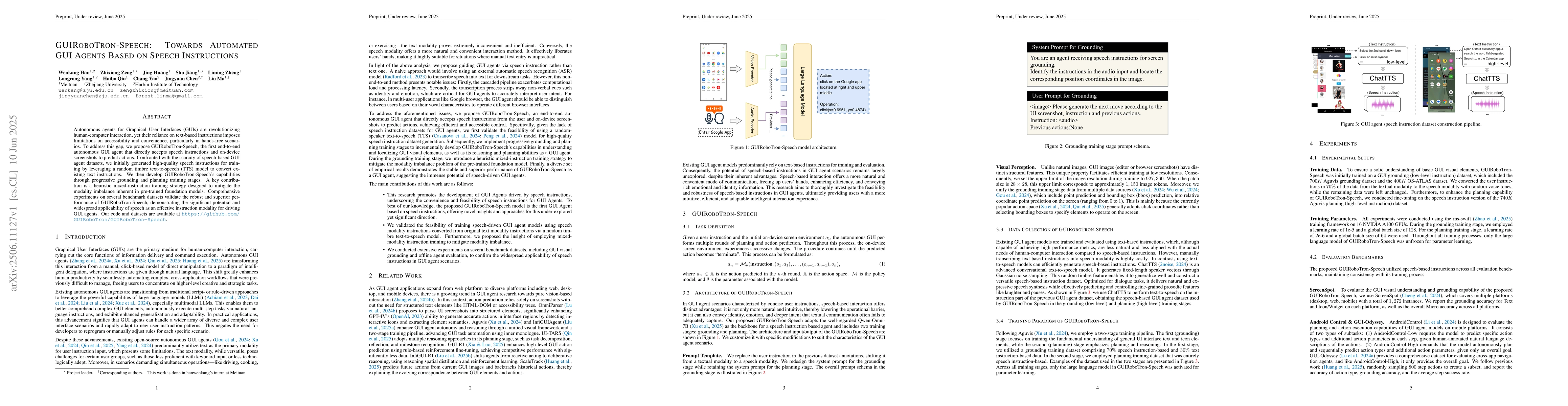 Thumbnail for GUIRoboTron-Speech: Towards Automated GUI Agents Based on Speech
  Instructions