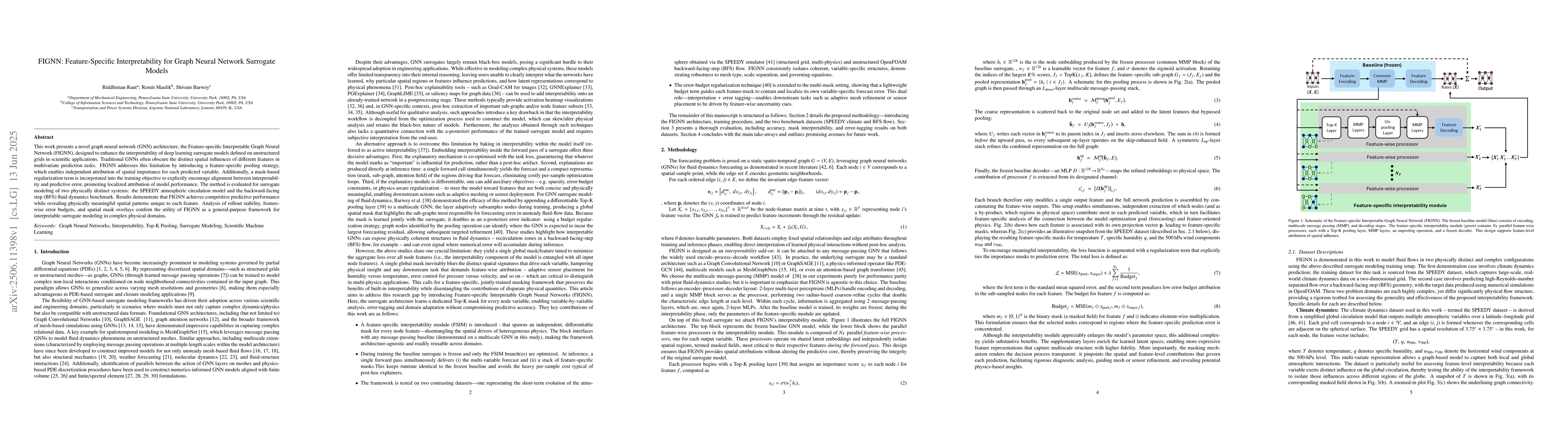 Thumbnail for FIGNN: Feature-Specific Interpretability for Graph Neural Network
  Surrogate Models