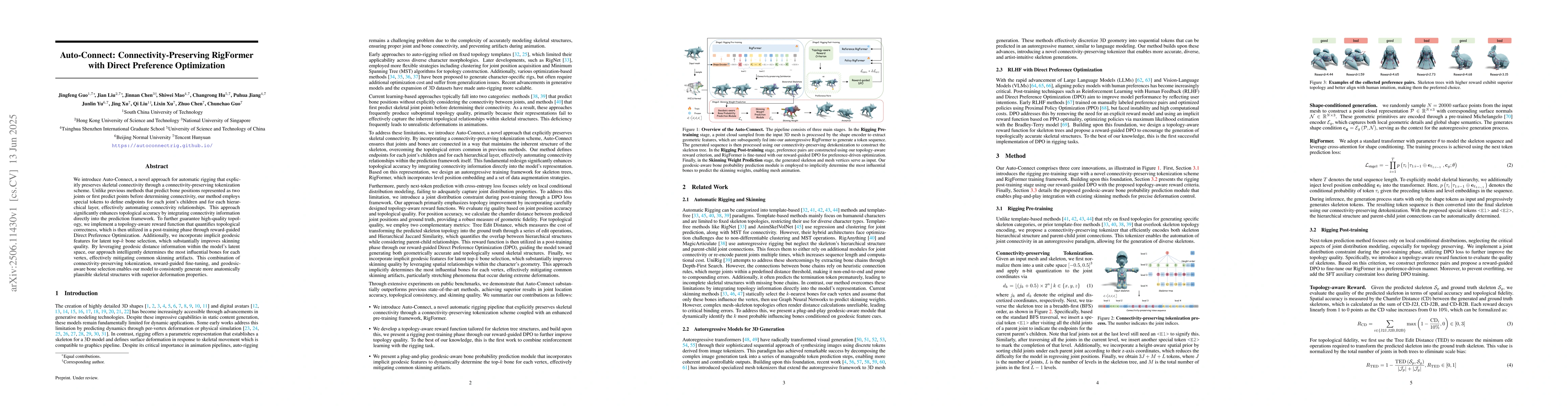 Thumbnail for Auto-Connect: Connectivity-Preserving RigFormer with Direct Preference
  Optimization