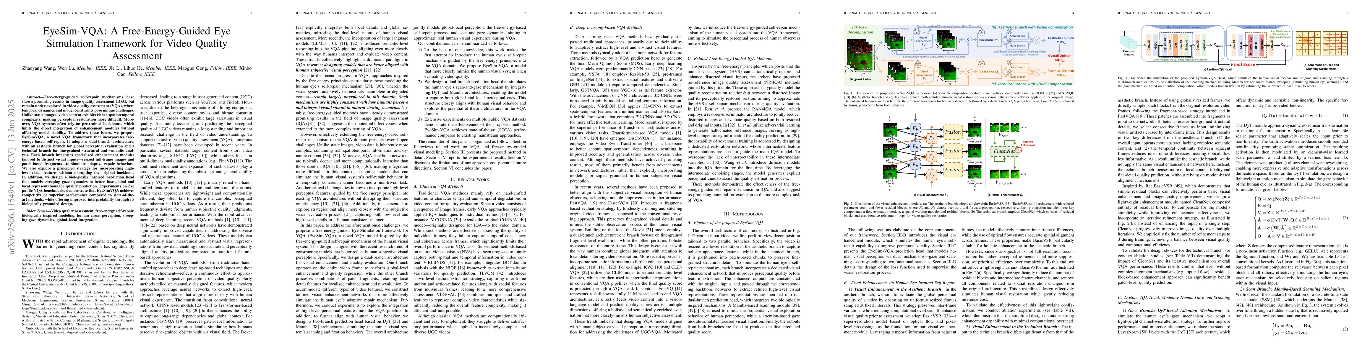 Thumbnail for EyeSim-VQA: A Free-Energy-Guided Eye Simulation Framework for Video
  Quality Assessment