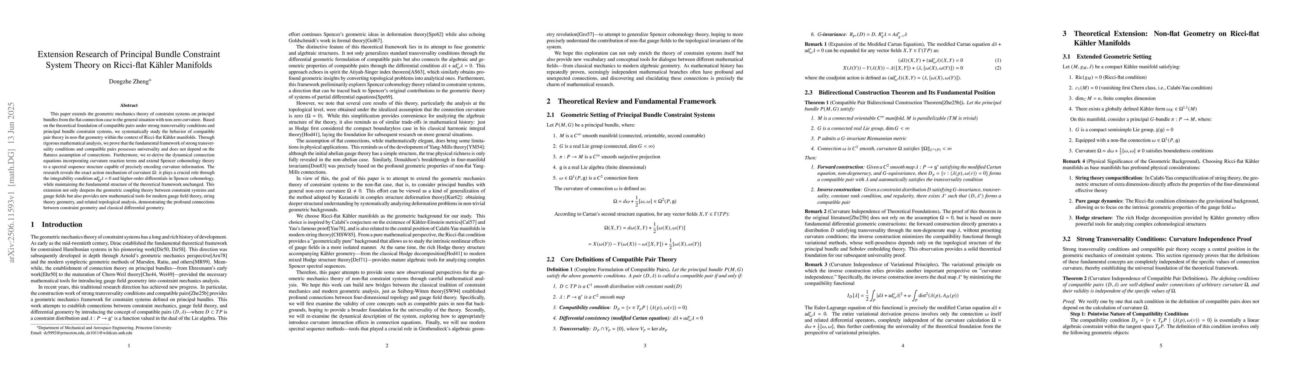 Thumbnail for Extension Research of Principal Bundle Constraint System Theory on
  Ricci-flat Kähler Manifolds