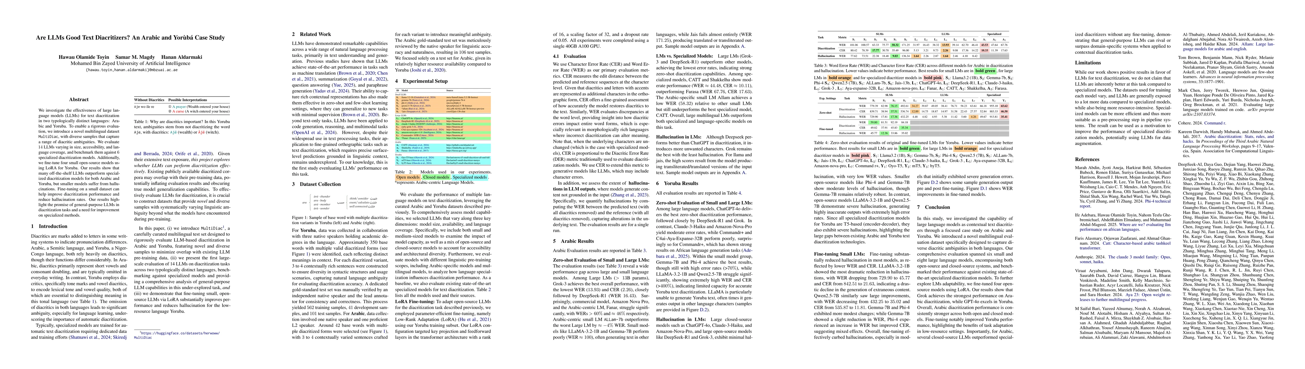 Thumbnail for Are LLMs Good Text Diacritizers? An Arabic and Yorùbá Case Study