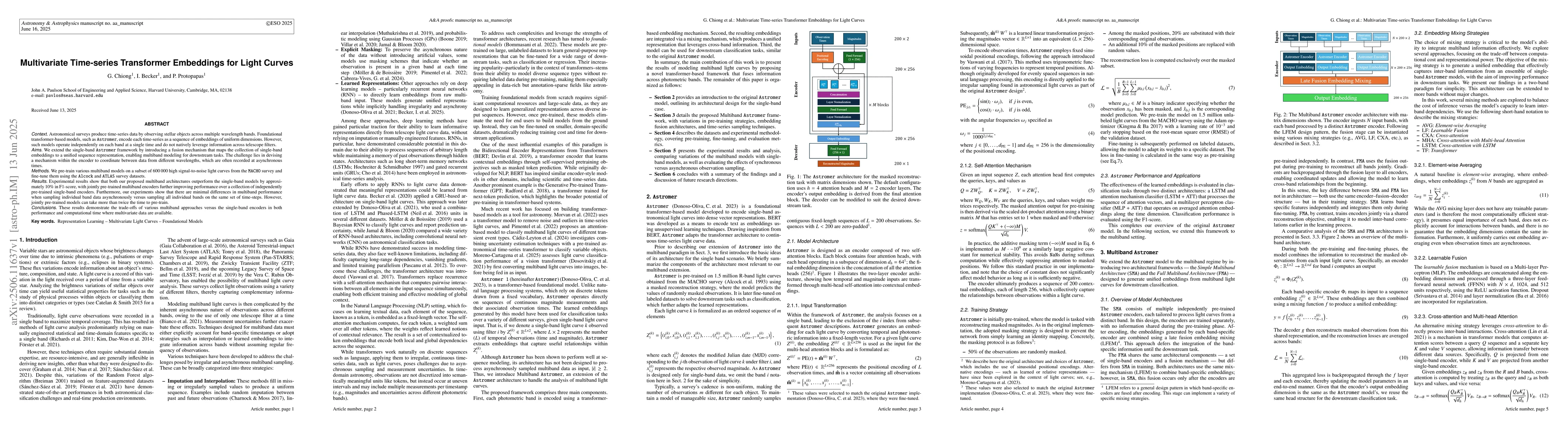 Thumbnail for Multivariate Time-series Transformer Embeddings for Light Curves