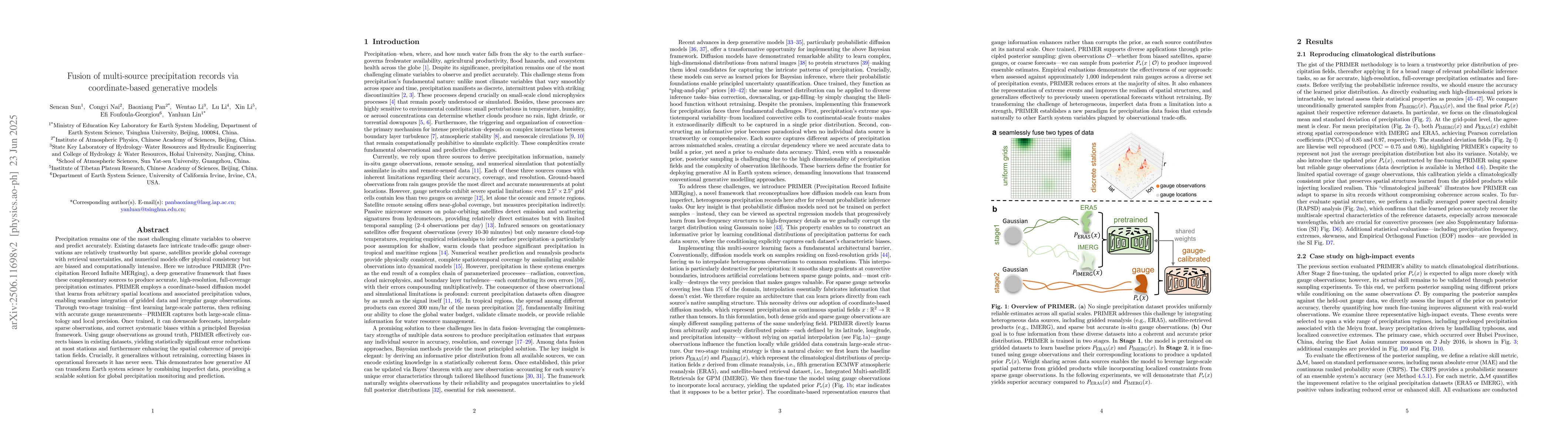 Thumbnail for Fusion of multi-source precipitation records via coordinate-based
  generative model