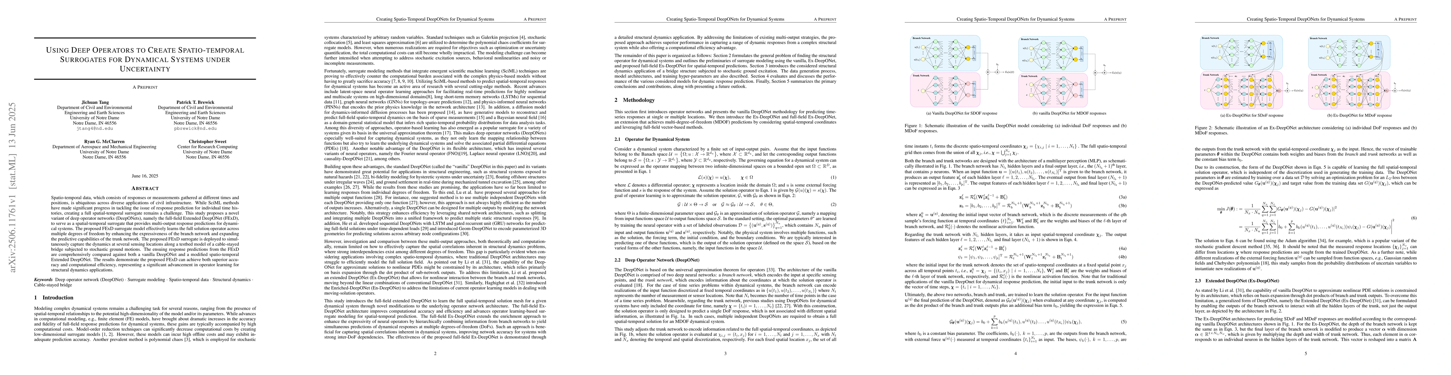 Thumbnail for Using Deep Operators to Create Spatio-temporal Surrogates for Dynamical
  Systems under Uncertainty
