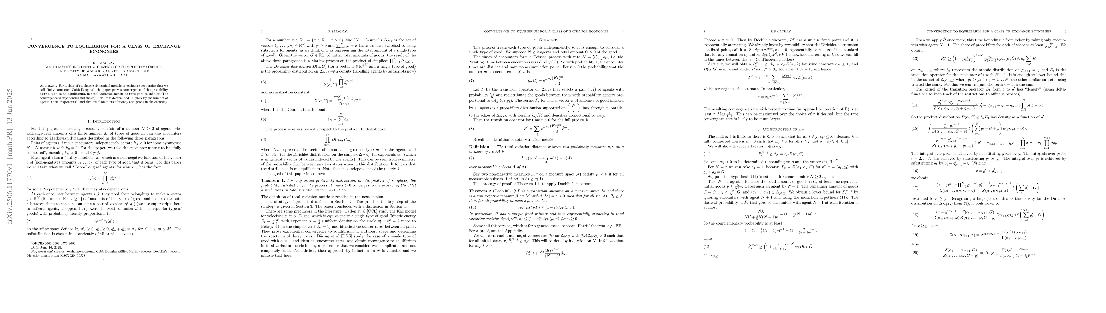 Thumbnail for Convergence to equilibrium for a class of exchange economies