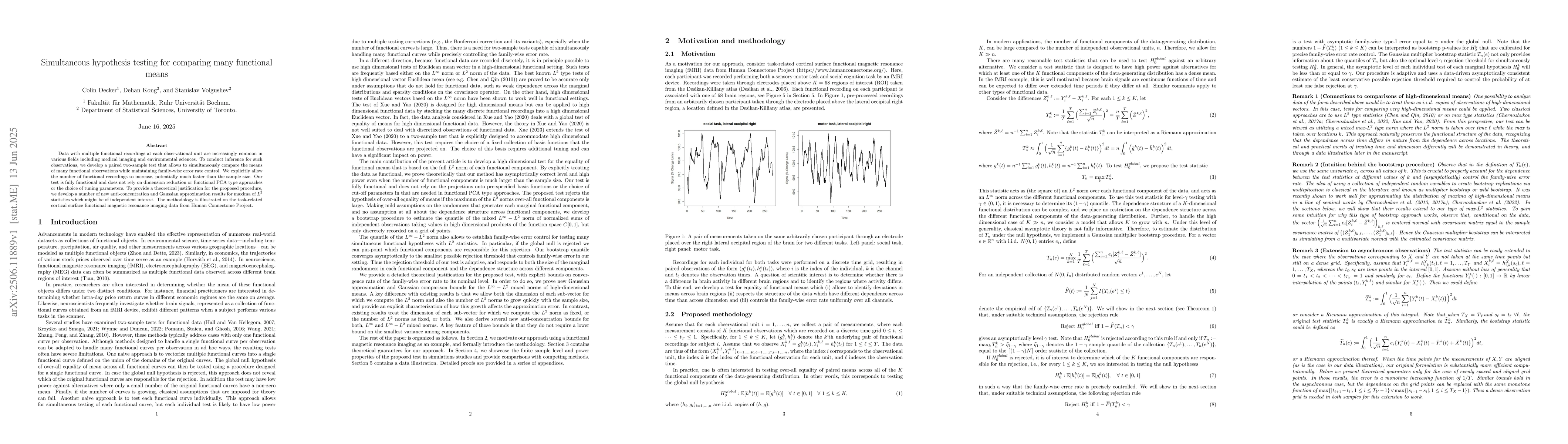 Thumbnail for Simultaneous hypothesis testing for comparing many functional means