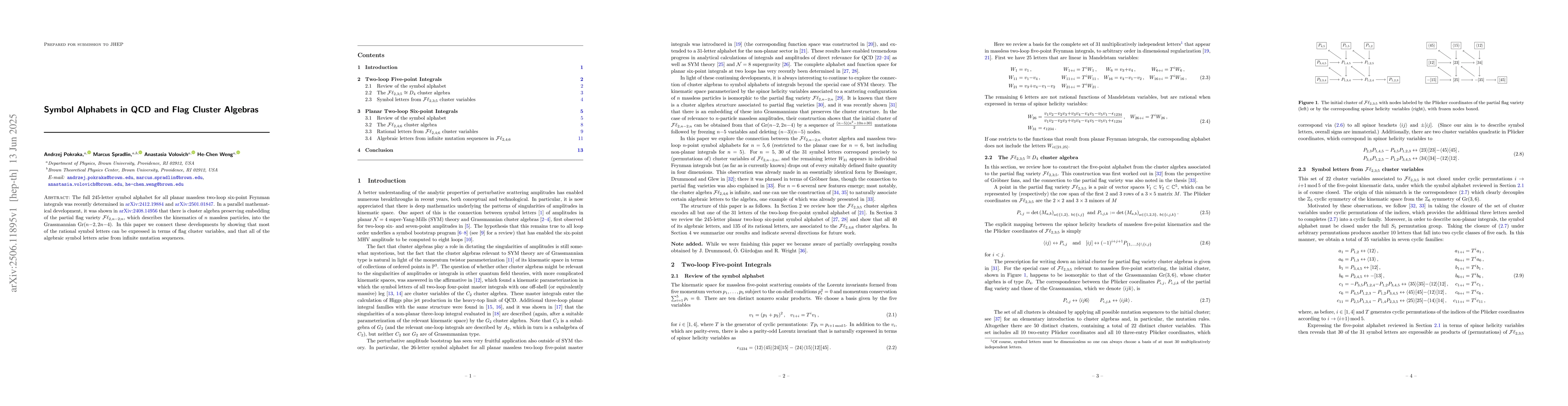 Thumbnail for Symbol Alphabets in QCD and Flag Cluster Algebras