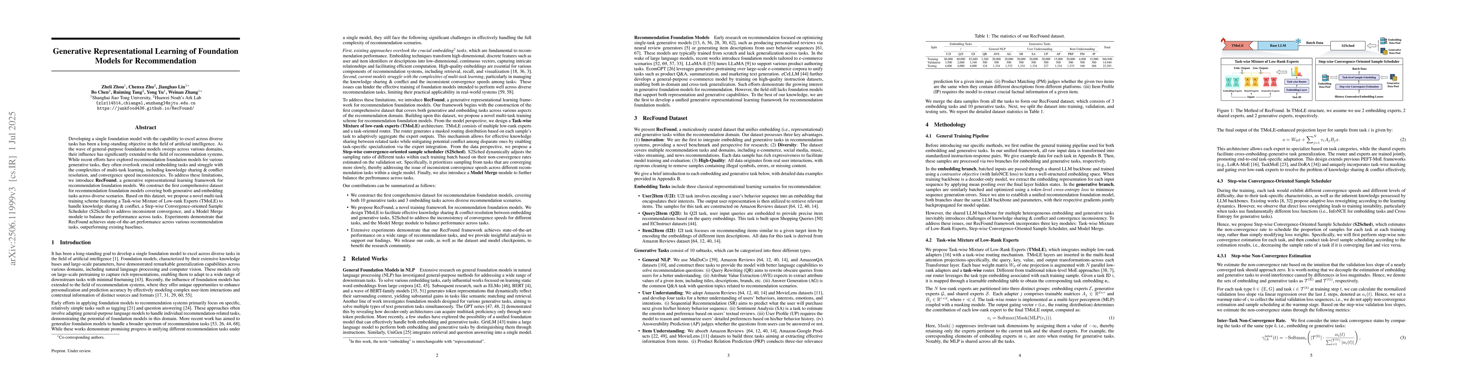 Thumbnail for Generative Representational Learning of Foundation Models for
  Recommendation