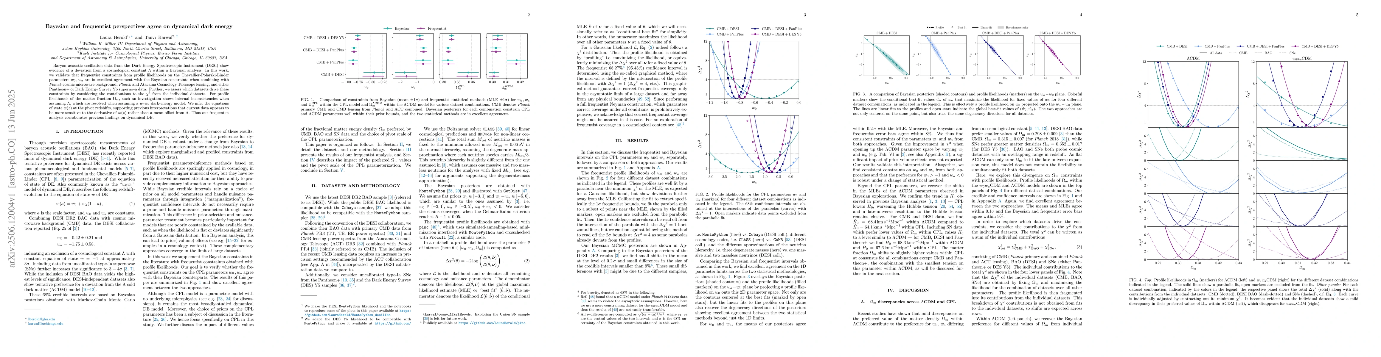Thumbnail for Bayesian and frequentist perspectives agree on dynamical dark energy