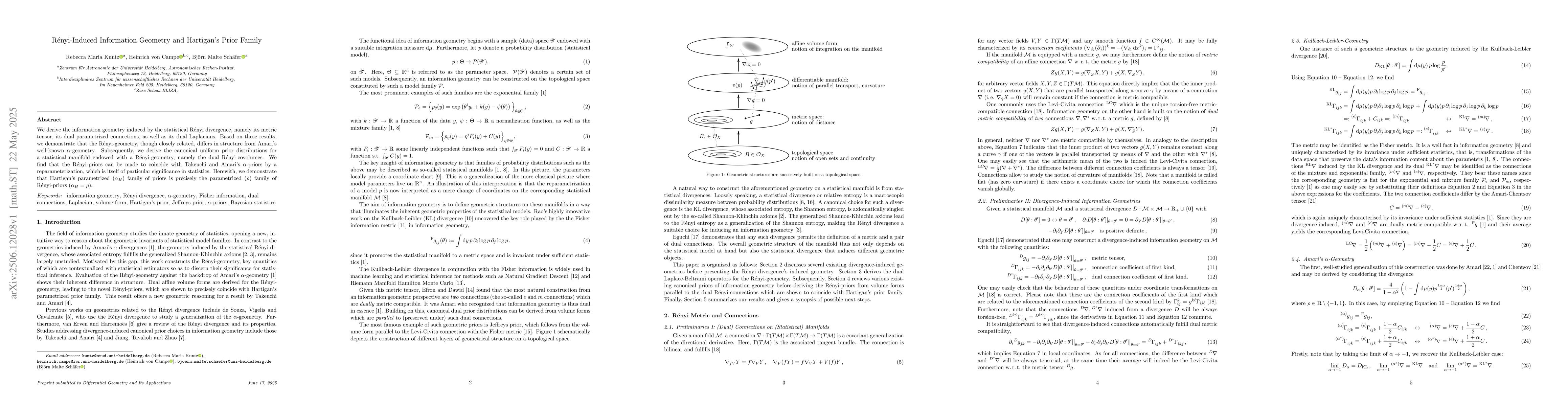 Thumbnail for Rényi-Induced Information Geometry and Hartigan's Prior Family