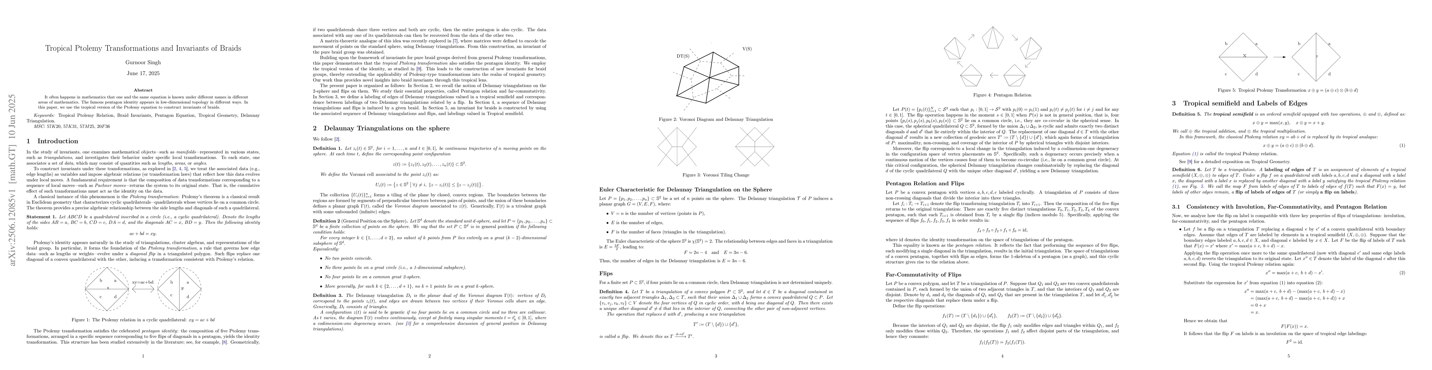 Thumbnail for Tropical Ptolemy Transformations and Invariants of Braids
