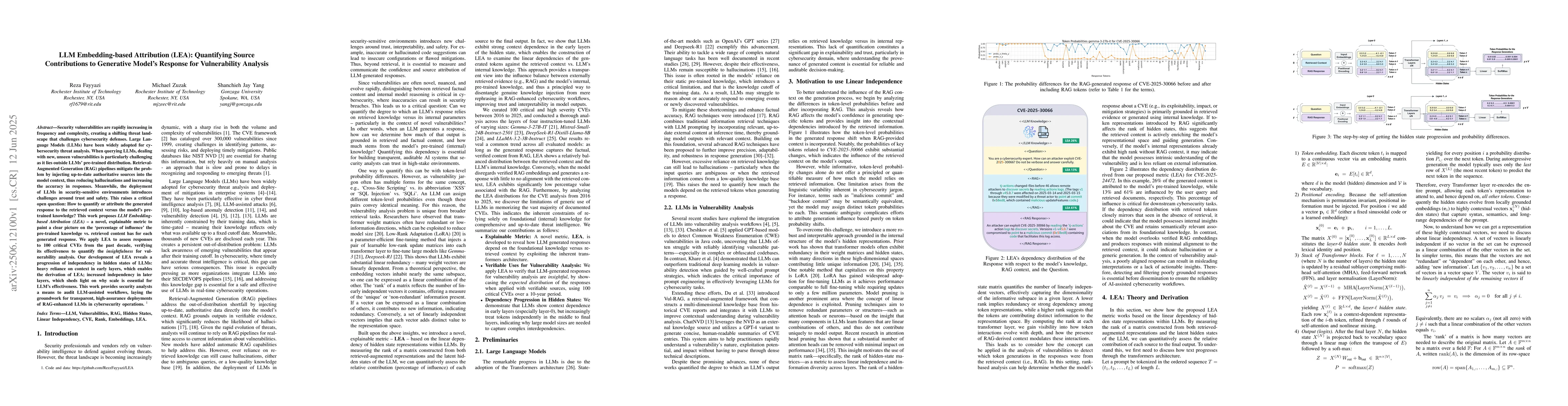 Thumbnail for LLM Embedding-based Attribution (LEA): Quantifying Source Contributions
  to Generative Model's Response for Vulnerability Analysis